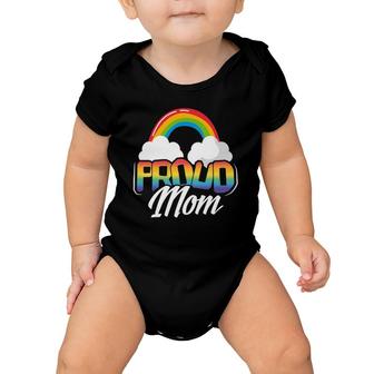 Proud Mom Gay Pride Month Rainbow Lgbt Parent Mother's Day Baby Onesie | Mazezy