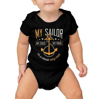 Proud Mom Navy Family Proud Navy Mother For Moms Of Sailors Baby Onesie | Mazezy DE