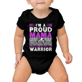 Proud Mom Of A Turner Syndrome Warrior Awareness Baby Onesie | Mazezy
