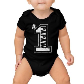 Proud Number One Papaw Father's Day Gifts For Men Dad Baby Onesie | Mazezy