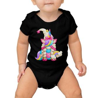 Rainbow Unicorn Gnome Mom For Women Cute Mamacorn Gnomie Baby Onesie | Mazezy