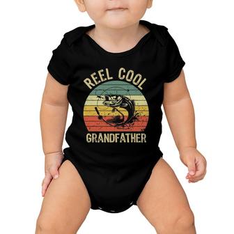 Reel Cool Grandfather Fishing Gifts Men Fishing Lovers Retro Baby Onesie | Mazezy