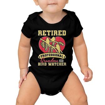Retired Professional Grandma And Bird Watcher Baby Onesie | Mazezy