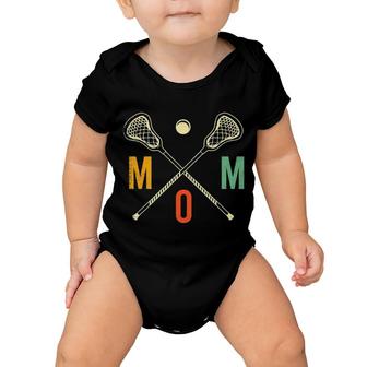 Retro Lacrosse Mom Lax Mom Lax Player Team Sports Lover Cute Baby Onesie | Mazezy