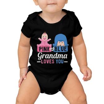 Shower Announcement Grandma Loves Baby Onesie | Mazezy