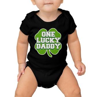 St Patrick's Day Design For Father One Lucky Daddy Baby Onesie | Mazezy