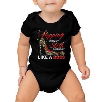 Stepping Into My 50Th Birthday Like A Boss Since 1970 Mother Baby Onesie | Mazezy