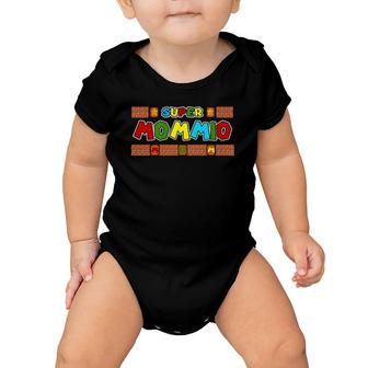 Super-Mommio Tee Funny Mommy Mother Mom Video Gaming Lover Baby Onesie | Mazezy