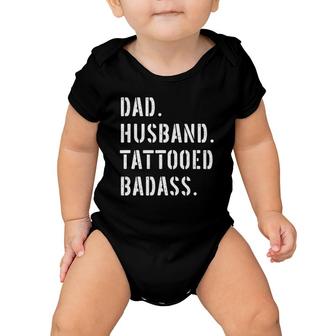 Tattoo Tattooed Dad Gifts From Daughter Son Wife Baby Onesie | Mazezy