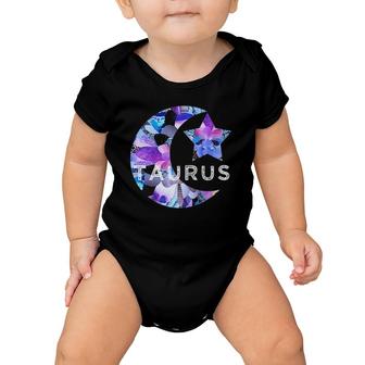 Taurus Gift Zodiac Birthday Astrology Star Moon Sun Sign Dad Baby Onesie | Mazezy