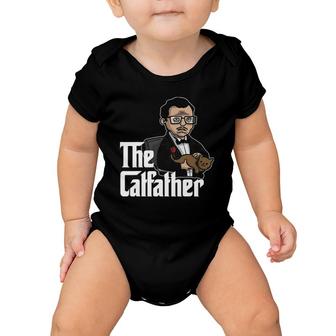 The Catfather Funny Cat Dad Father Of Cats Gift Baby Onesie | Mazezy