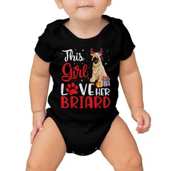 This Girl Love Her Briard Dog Noel Costume Christmas Mother Baby Onesie | Mazezy