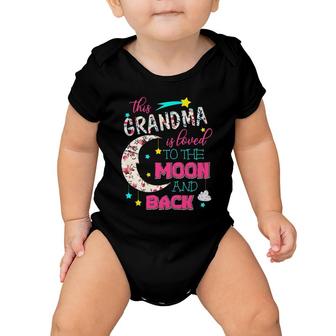 This Grandma Is Loved To The Moon And Back - Mother's Gift Baby Onesie | Mazezy
