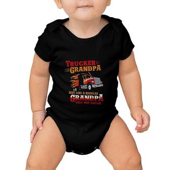 Trucker Grandpa Way Cooler Granddad Baby Onesie | Mazezy