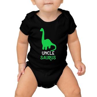 Uncle Saurus Funny Dinosaur Unclesaurus Gift Father's Day Baby Onesie | Mazezy