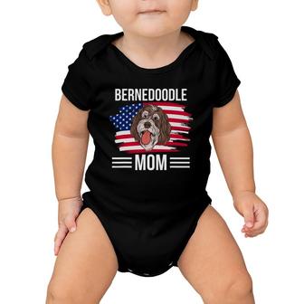Usa Flag 4Th Of July Mother's Day Merica Bernedoodle Mom Baby Onesie | Mazezy