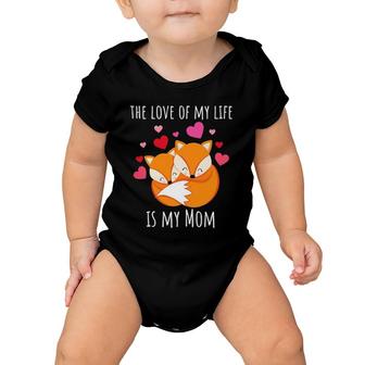 Valentine's Day Gift For Kids From Mom Fox Lover Baby Onesie | Mazezy