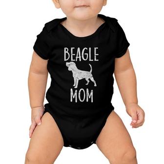 Vintage Beagle Mom Gift Dog Owner Tricolor Beagle Mother Baby Onesie | Mazezy