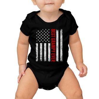 Vintage Best Grampy Ever American Flag Father's Day Gifts Baby Onesie | Mazezy
