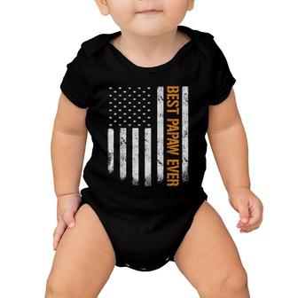 Vintage Best Papaw Ever American Flag Father Day Grandpa Baby Onesie | Mazezy