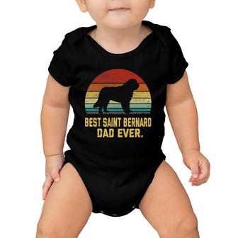 Vintage Best Saint Bernard Dad Ever Baby Onesie | Mazezy