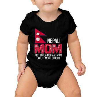 Vintage Nepali Mom Nepal Flag Design Mother's Day Baby Onesie | Mazezy