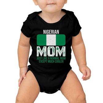 Vintage Nigerian Mom Nigeria Flag Design Mother's Day Baby Onesie | Mazezy