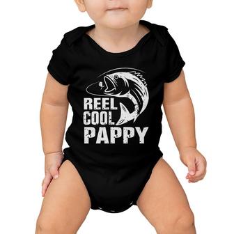 Vintage Reel Cool Pappy Fishing Father's Day Gift Baby Onesie | Mazezy