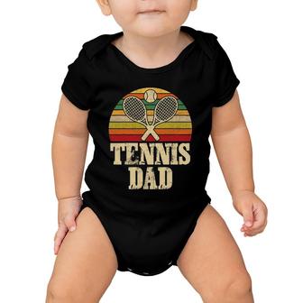 Vintage Retro Tennis Dad Father's Day Present Baby Onesie | Mazezy