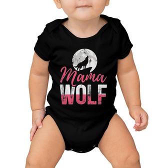 Wild Animal Lover Mother's Day Gift Idea Mom Wolf Baby Onesie | Mazezy