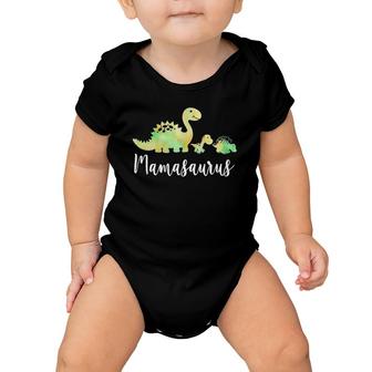 Womens Dinosaur Mamasaurus- Rex Lover Boy Family V-Neck Baby Onesie | Mazezy