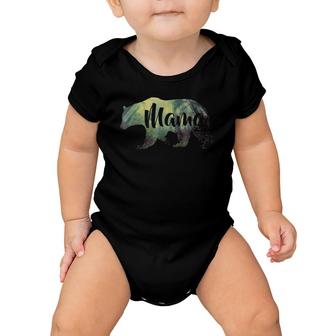 Women's Mama Bear & Forest Awesome Camping Tee Baby Onesie | Mazezy