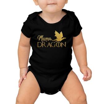 Womens Mama Dragon Tribe Gold Matching Family Mom Mother Baby Onesie | Mazezy