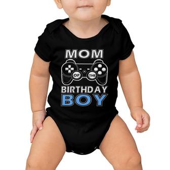 Womens Mom Of Birthday Boy Video Game Outfit Gamer Party Gift V Neck Baby Onesie | Mazezy