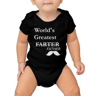 World's Greatest Farter-Funny Father's Day Gift For Dad Baby Onesie | Mazezy