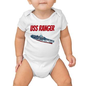 Aircraft Carrier Uss Ranger Cv-61 For Grandpa Dad Son Baby Onesie | Mazezy