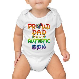 Autism Awareness Wear Proud Dad Of Son Men Women Baby Onesie | Mazezy