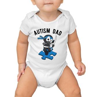 Autism Dad Ninja Martial Arts Father Baby Onesie | Mazezy
