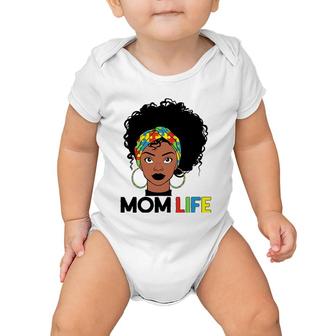 Autism Mom Life Bandana Mother’S Day Afro American Black Mom Baby Onesie | Mazezy