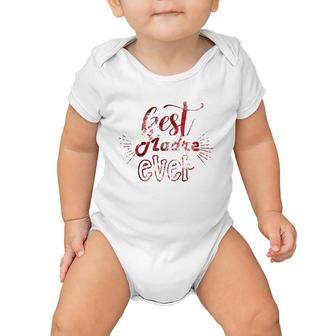 Best Madre Ever Mother's Day Pink Carnation Vesion Baby Onesie | Mazezy