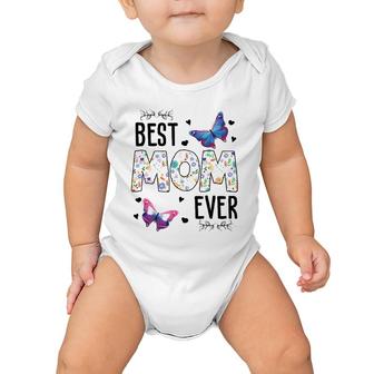 Best Mom Ever Colored Patterns Mother's Day Mama Birthday Baby Onesie | Mazezy