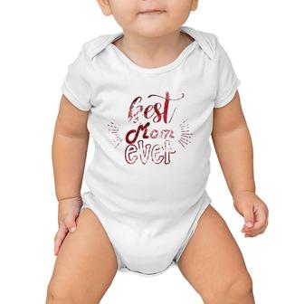 Best Mom Ever Mother's Day Pink Carnation Vesion Baby Onesie | Mazezy
