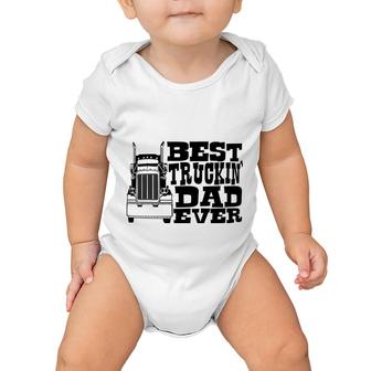Best Trucking Dad Ever Truck Driver Baby Onesie | Mazezy