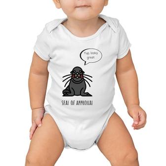 Dad Joke Seal Of Approval Gift For Woman Or Girl Baby Onesie | Mazezy