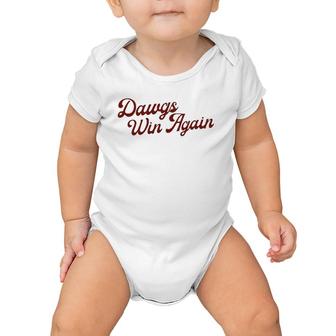 Dawgs Win Again Mississippi State Baseball Baby Onesie | Mazezy