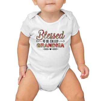 Flower Blessed To Be Called Grandma Baby Onesie | Mazezy