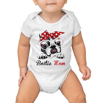 Funny Bostie Mom For Boston Terrier Dogs Lovers Baby Onesie | Mazezy