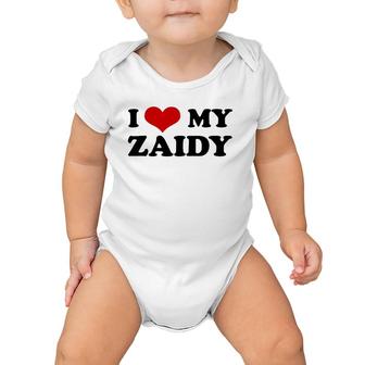 Funny Jewishi Love My Zaidy Grandfather Cute Gift Baby Onesie | Mazezy