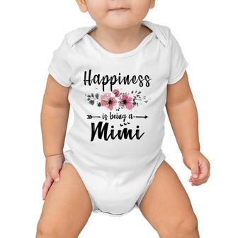 Happiness Is Being A Mimi Mother's Day Gift Baby Onesie | Mazezy