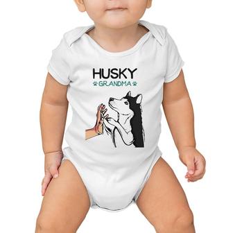 Husky Grandma Dog Mom Lover Women Baby Onesie | Mazezy